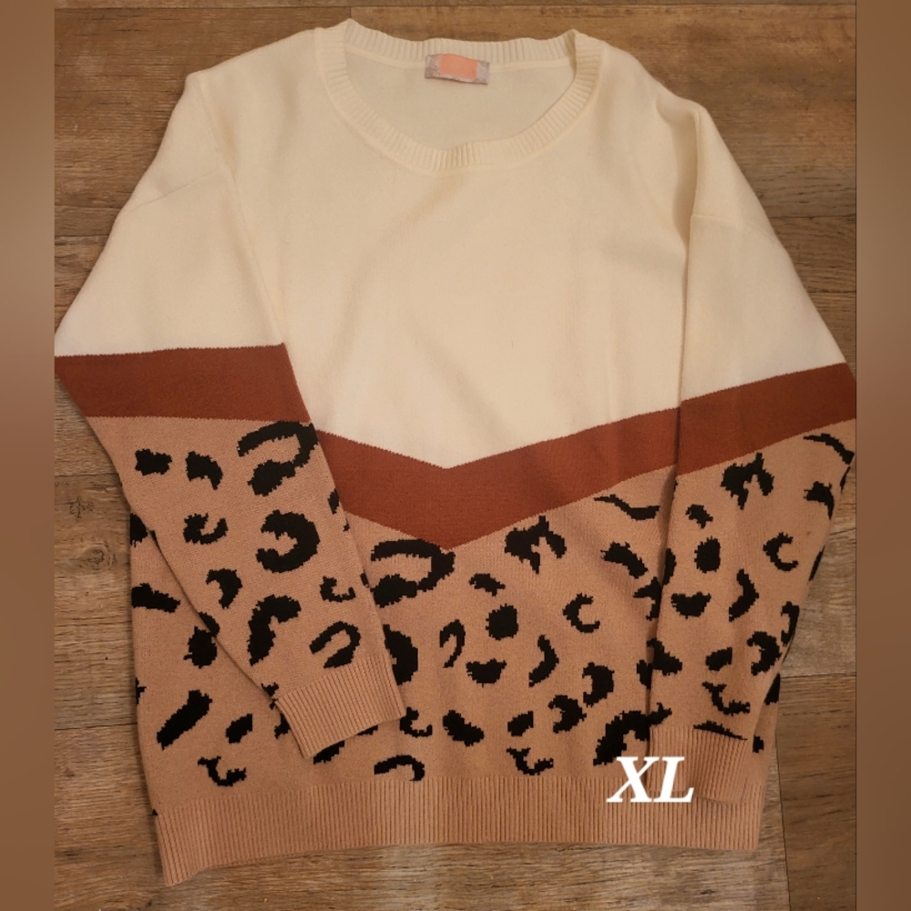 Leopard sweater, High quality, XL
